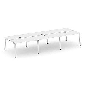 Стайл Проджект SN-5A.DRS-071 (Белый/Белый металл) Рабочая станция двухсторонняя
