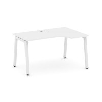 Style Project SN-5A.SPA-001R (Белый/Белый металл) Стол рабочий эргономичный