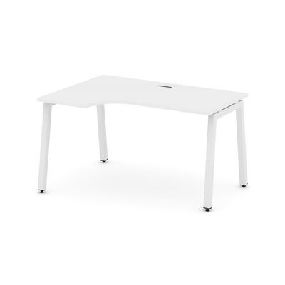 Style Project SN-5A.SPA-002L (Белый/Белый металл) Стол рабочий эргономичный