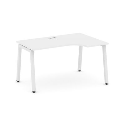 Style Project SN-5A.SPA-021R (Белый/Белый металл) Стол рабочий эргономичный