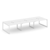 Style Project SN-5O.DRS-071 (Белый/Белый металл) Рабочая станция двухсторонняя