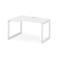 Style Project SN-5O.SPA-011L (Белый/Белый металл) Стол рабочий эргономичный