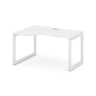 Style Project SN-5O.SPA-012L (Белый/Белый металл) Стол рабочий эргономичный