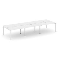 Style Project SN-5P.DRS-084 (Белый/Белый металл) Рабочая станция двухсторонняя