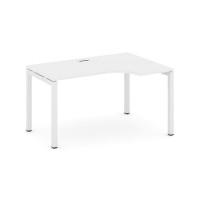 Style Project SN-5P.SPA-022R (Белый/Белый металл) Стол рабочий эргономичный