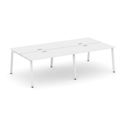 Style Project SN-6A.DRS-032 (Белый/Белый металл) Рабочая станция двухсторонняя