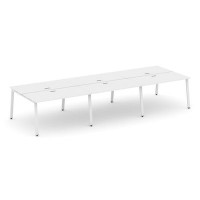 Style Project SN-6A.DRS-071 (Белый/Белый металл) Рабочая станция двухсторонняя