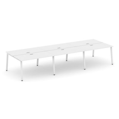 Style Project SN-6A.DRS-081 (Белый/Белый металл) Рабочая станция двухсторонняя