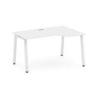 Style Project SN-6A.SPA-001R (Белый/Белый металл) Стол рабочий эргономичный