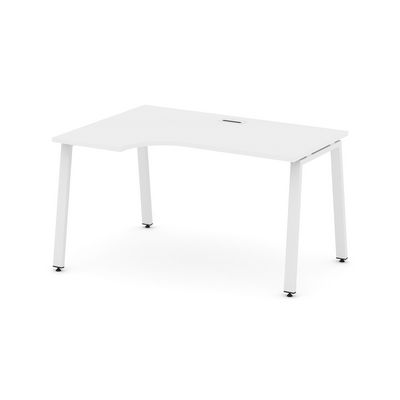 Style Project SN-6A.SPA-002L (Белый/Белый металл) Стол рабочий эргономичный