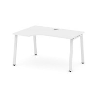 Style Project SN-6A.SPA-011L (Белый/Белый металл) Стол рабочий эргономичный