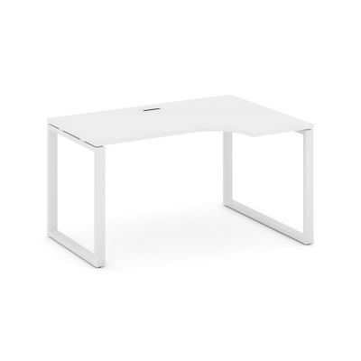 Style Project SN-6O.SPA-022R (Белый/Белый металл) Стол рабочий эргономичный