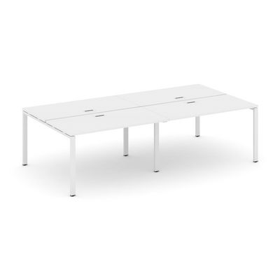 Style Project SN-6P.DRS-034 (Белый/Белый металл) Рабочая станция двухсторонняя