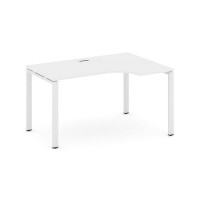 Style Project SN-6P.SPA-002R (Белый/Белый металл) Стол рабочий эргономичный