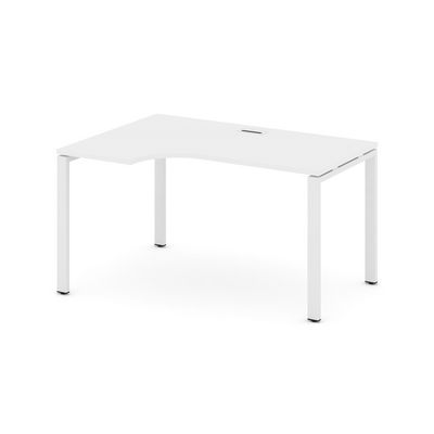 Style Project SN-6P.SPA-011L (Белый/Белый металл) Стол рабочий эргономичный