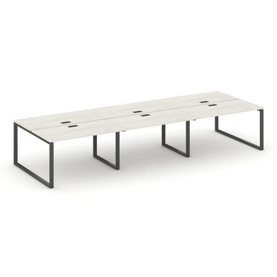 Style Project SN-6O.DRS-074 (Дуб наварра/Антрацит металл) Рабочая станция двухсторонняя