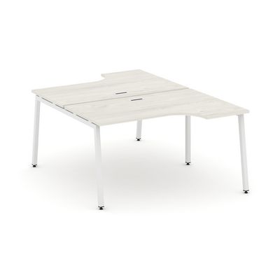 Style Project SN-4A.DRPA-021 (Дуб наварра/Белый металл) Рабочая станция эргономичная