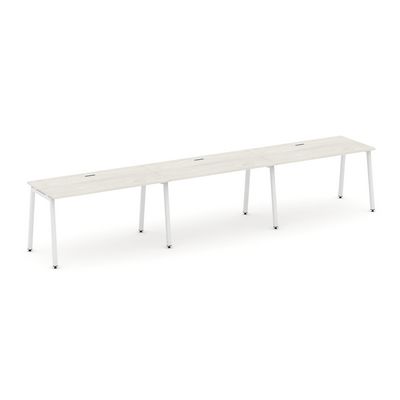 Style Project SN-4A.ORS-052 (Дуб наварра/Белый металл) Рабочая станция односторонняя