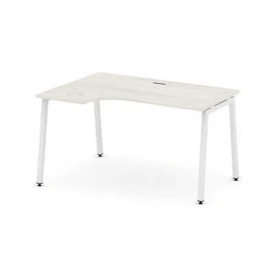 Style Project SN-4A.SPA-002L (Дуб наварра/Белый металл) Стол рабочий эргономичный