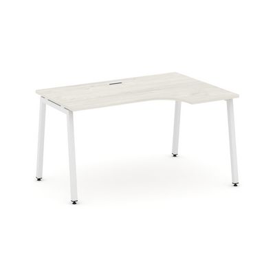 Style Project SN-4A.SPA-002R (Дуб наварра/Белый металл) Стол рабочий эргономичный