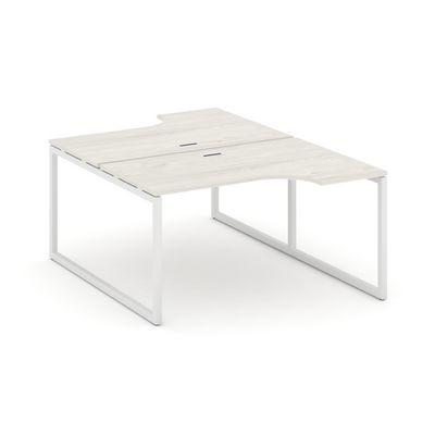 Style Project SN-4O.DRPA-022 (Дуб наварра/Белый металл) Рабочая станция эргономичная