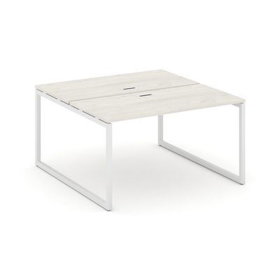 Style Project SN-4O.DRS-011 (Дуб наварра/Белый металл) Рабочая станция двухсторонняя