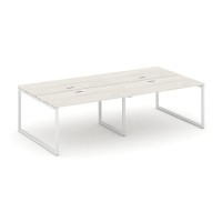 Style Project SN-4O.DRS-054 (Дуб наварра/Белый металл) Рабочая станция двухсторонняя