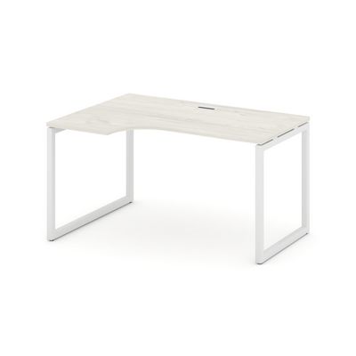 Style Project SN-4O.SPA-012L (Дуб наварра/Белый металл) Стол рабочий эргономичный