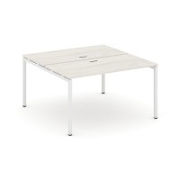 Style Project SN-4P.DRS-011 (Дуб наварра/Белый металл) Рабочая станция двухсторонняя