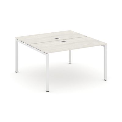 Стайл Проджект SN-4P.DRS-024 (Дуб наварра/Белый металл) Рабочая станция двухсторонняя