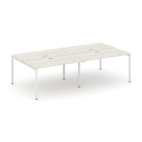 Style Project SN-4P.DRS-031 (Дуб наварра/Белый металл) Рабочая станция двухсторонняя