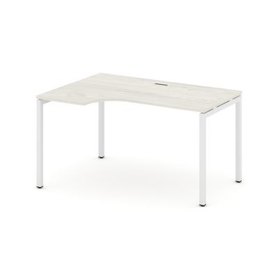 Style Project SN-4P.SPA-011L (Дуб наварра/Белый металл) Стол рабочий эргономичный