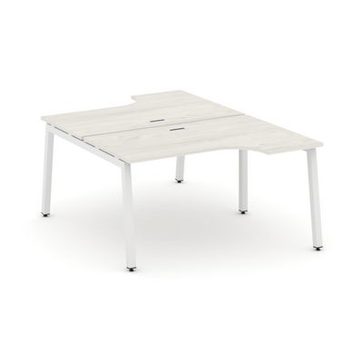 Style Project SN-5A.DRPA-022 (Дуб наварра/Белый металл) Рабочая станция эргономичная