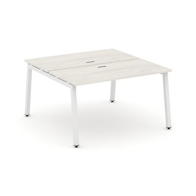 Style Project SN-5A.DRS-013 (Дуб наварра/Белый металл) Рабочая станция двухсторонняя