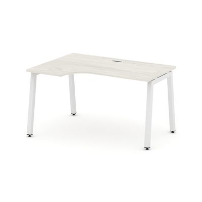 Style Project SN-5A.SPA-022L (Дуб наварра/Белый металл) Стол рабочий эргономичный