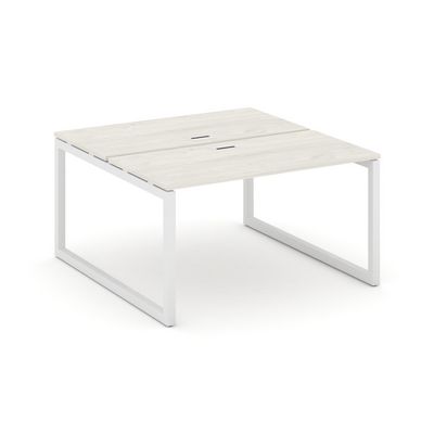 Style Project SN-5O.DRS-001 (Дуб наварра/Белый металл) Рабочая станция двухсторонняя