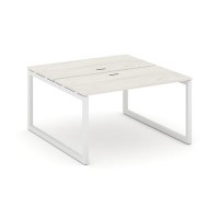 Style Project SN-5O.DRS-012 (Дуб наварра/Белый металл) Рабочая станция двухсторонняя