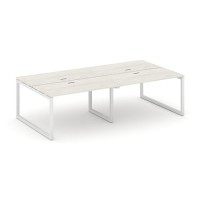 Style Project SN-5O.DRS-053 (Дуб наварра/Белый металл) Рабочая станция двухсторонняя