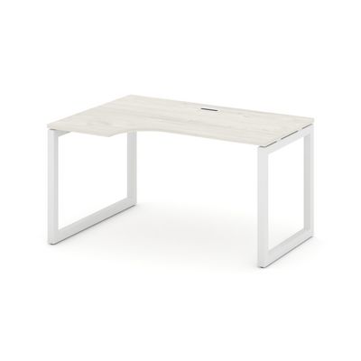 Style Project SN-5O.SPA-021L (Дуб наварра/Белый металл) Стол рабочий эргономичный