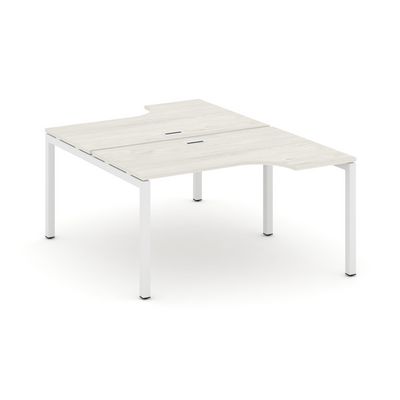 Style Project SN-5P.DRPA-021 (Дуб наварра/Белый металл) Рабочая станция эргономичная