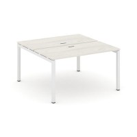 Style Project SN-5P.DRS-003 (Дуб наварра/Белый металл) Рабочая станция двухсторонняя