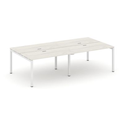 Style Project SN-5P.DRS-052 (Дуб наварра/Белый металл) Рабочая станция двухсторонняя