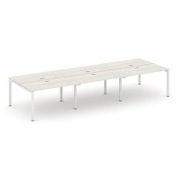 Style Project SN-5P.DRS-084 (Дуб наварра/Белый металл) Рабочая станция двухсторонняя