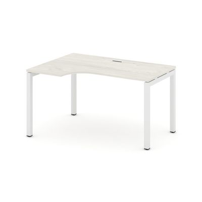 Style Project SN-5P.SPA-001L (Дуб наварра/Белый металл) Стол рабочий эргономичный