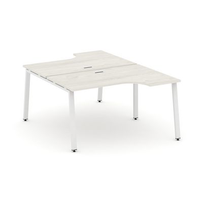 Style Project SN-6A.DRPA-002 (Дуб наварра/Белый металл) Рабочая станция эргономичная