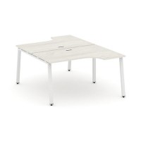 Style Project SN-6A.DRPA-022 (Дуб наварра/Белый металл) Рабочая станция эргономичная