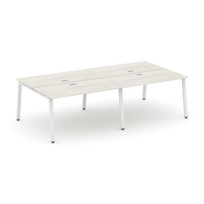 Style Project SN-6A.DRS-033 (Дуб наварра/Белый металл) Рабочая станция двухсторонняя