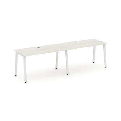 Style Project SN-6A.ORS-012 (Дуб наварра/Белый металл) Рабочая станция односторонняя