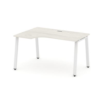 Style Project SN-6A.SPA-011L (Дуб наварра/Белый металл) Стол рабочий эргономичный
