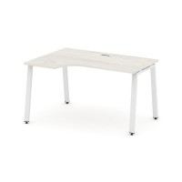 Style Project SN-6A.SPA-012L (Дуб наварра/Белый металл) Стол рабочий эргономичный